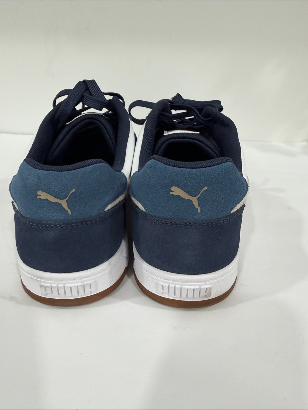 Puma Navy, White & Beige Low-Top Sneakers - Picture 8 of 8